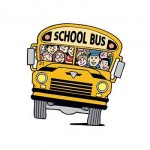 Logo Printed School Bus with Kids Temporary Tattoo