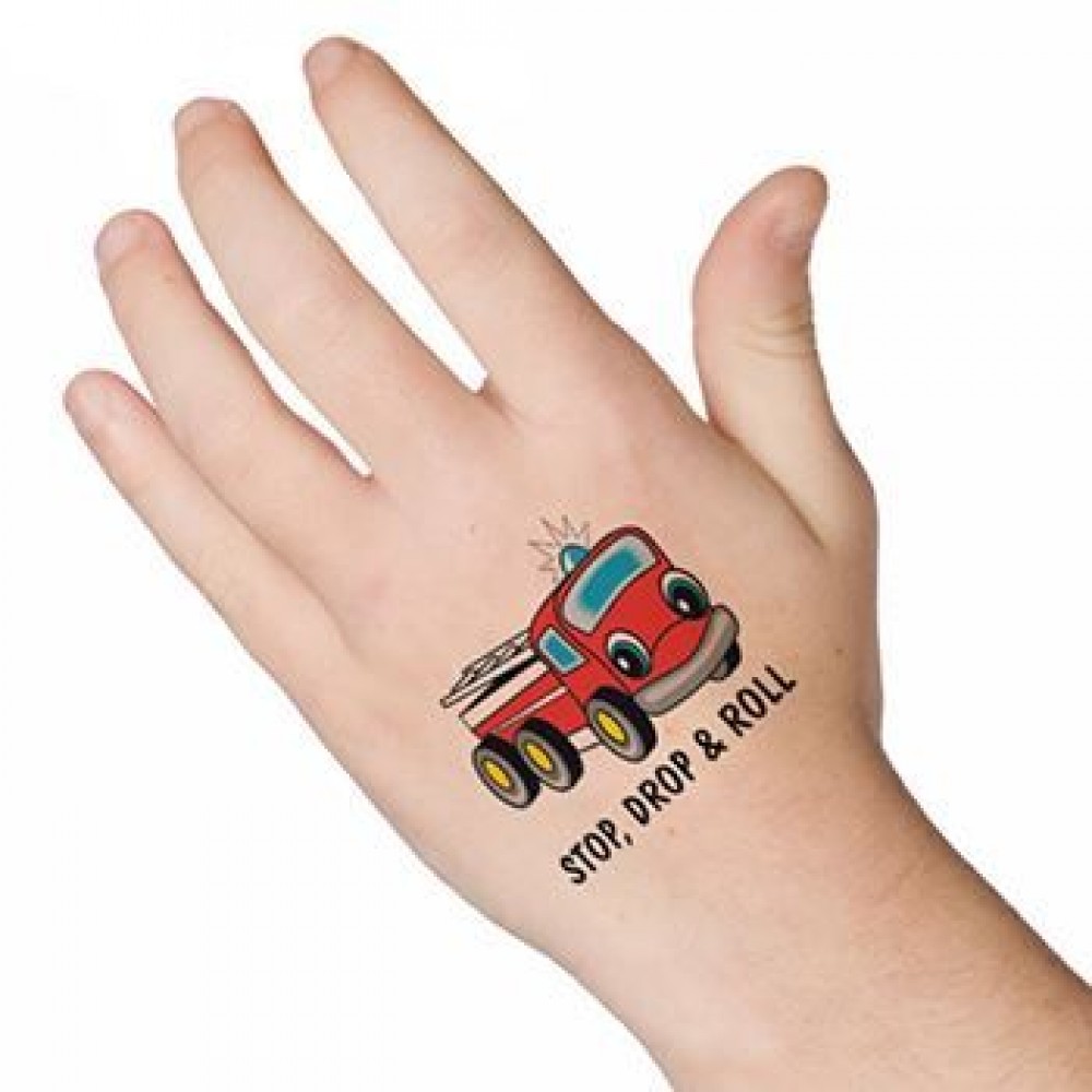 Stop Drop & Roll Temporary Tattoo Logo Printed Stop Drop & Roll Temporary Tattoo Logo Printed