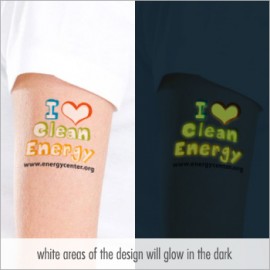 3" x 3" Custom Glow-In-The-Dark Temporary Tattoos with Logo