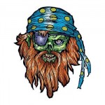 Custom Personalized Bearded Pirate Temporary Tattoo