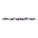Blue and Purple Flowers Temporary Tattoo Custom Personalized