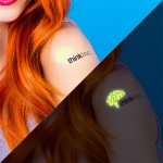 2" x 3" Custom Glow-In-The-Dark Temporary Tattoos with Logo