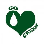 Go Green Heart Temporary Tattoo Custom Personalized