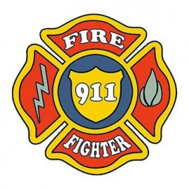 Firefighter Patch Temporary Tattoo with Logo