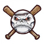 Baseball and Bats Temporary Tattoo Logo Printed