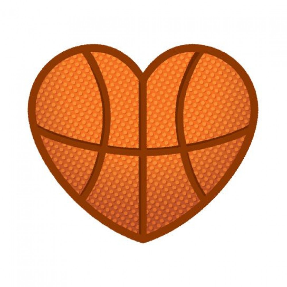 Basketball Heart Temporary Tattoo with Logo