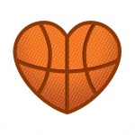 Customized Basketball Heart Temporary Tattoo