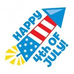 Happy 4th of July Temporary Tattoo Logo Printed