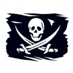 Logo Printed Pirate Flag Temporary Tattoo