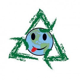 Sketch Recycle Earth Temporary Tattoo with Logo