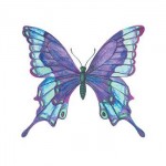 Blue Butterfly Temporary Tattoo Custom Imprinted