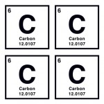 Carbon Temporary Tattoo Logo Printed
