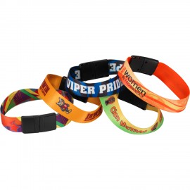 3/4" Sublimated Heavy Weight Satin Wristband with Logo