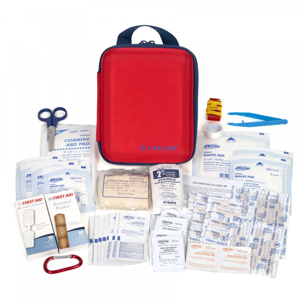 Lifeline AAA Large Hard-Shell Foam First Aid Kit, 85 Piece with Logo