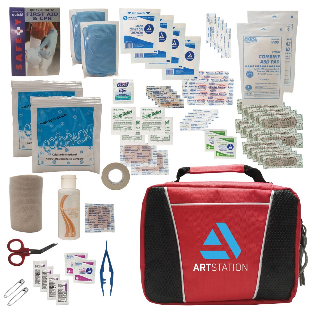 Custom Imprinted Go Safe First Aid Kit Custom Imprinted Go Safe First Aid Kit