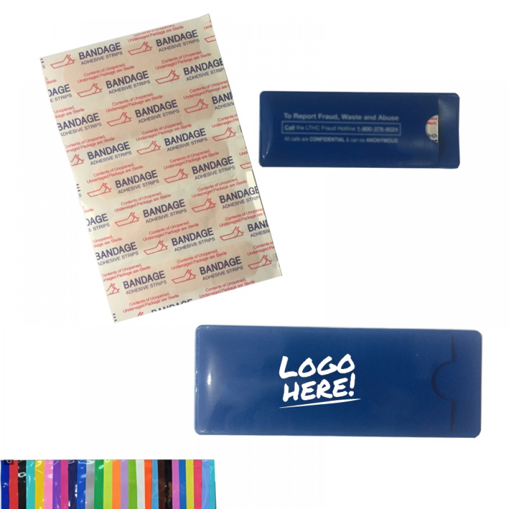 Personalized Promotional Bandage Kit w/ Reusable Sleeve