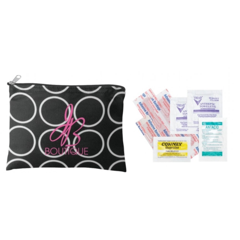 Custom Imprinted Printed Fashion First Aid Kit Custom Imprinted Printed Fashion First Aid Kit