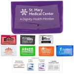 Custom Imprinted 7 Piece Economy First Aid Kits in Vinyl Pouch
