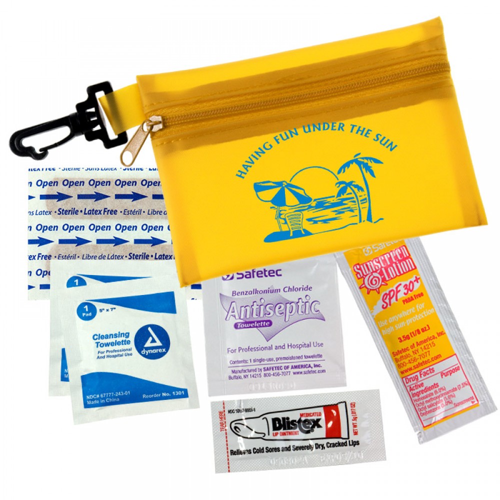 Translucent Zip Tote Sun Kit Logo Printed Translucent Zip Tote Sun Kit Logo Printed