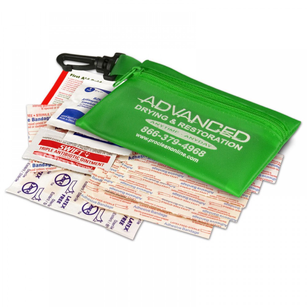 Custom Imprinted Translucent First Aid Tote Kit Custom Imprinted Translucent First Aid Tote Kit