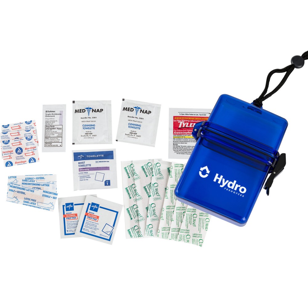 Personalized Deluxe First Aid Kit in a Plastic Container