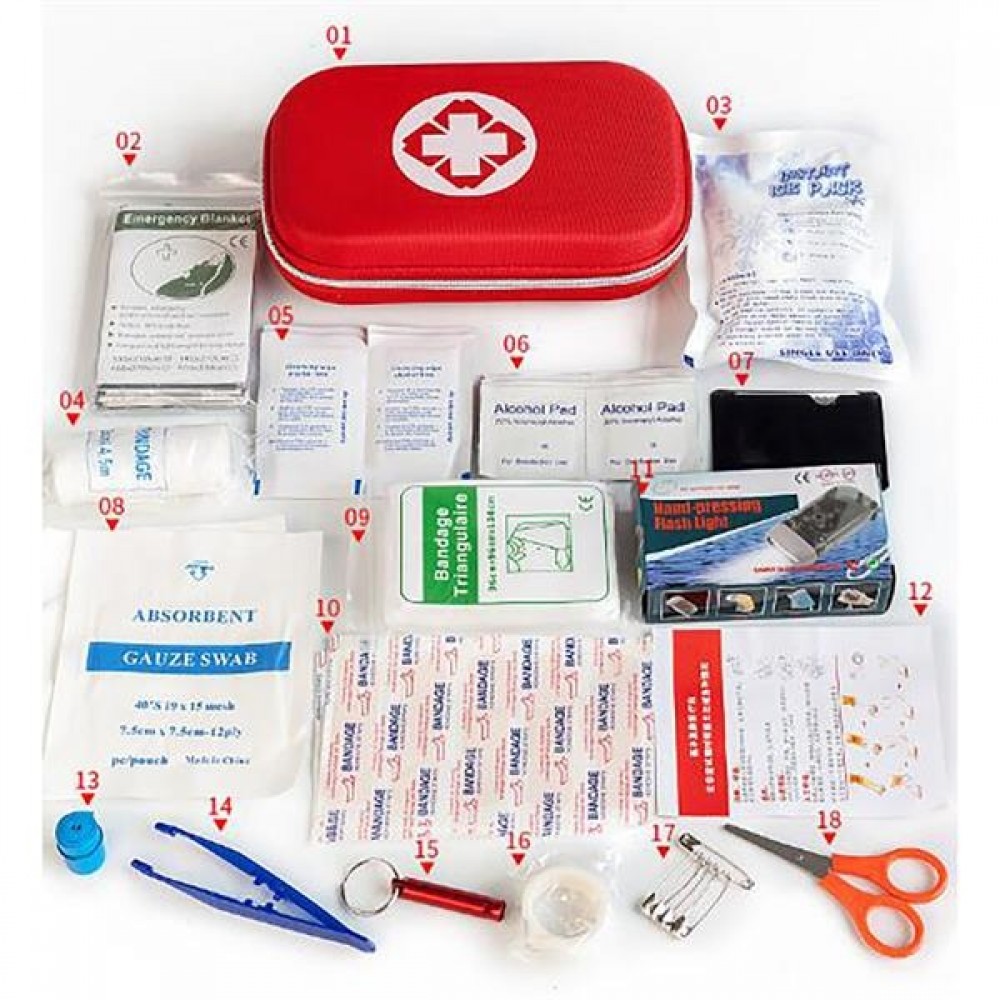 Outdoor Family Staysafe First Aid Kit Logo Printed Outdoor Family Staysafe First Aid Kit Logo Printed
