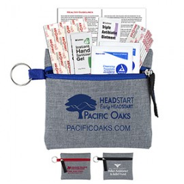 "Delilah" 12 Piece First Aid Kit in Colorful Vinyl Pouch with Logo