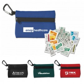 Golf First Aid Kit in Neoprene Pouch with Carabiner with Logo