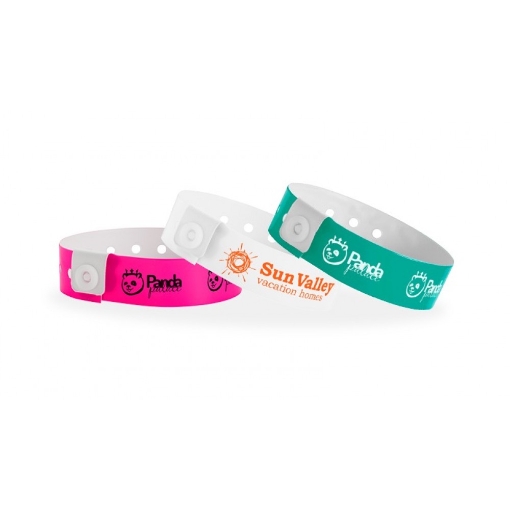 Logo Branded Vinyl Narrow Custom Wristbands Logo Branded Vinyl Narrow Custom Wristbands
