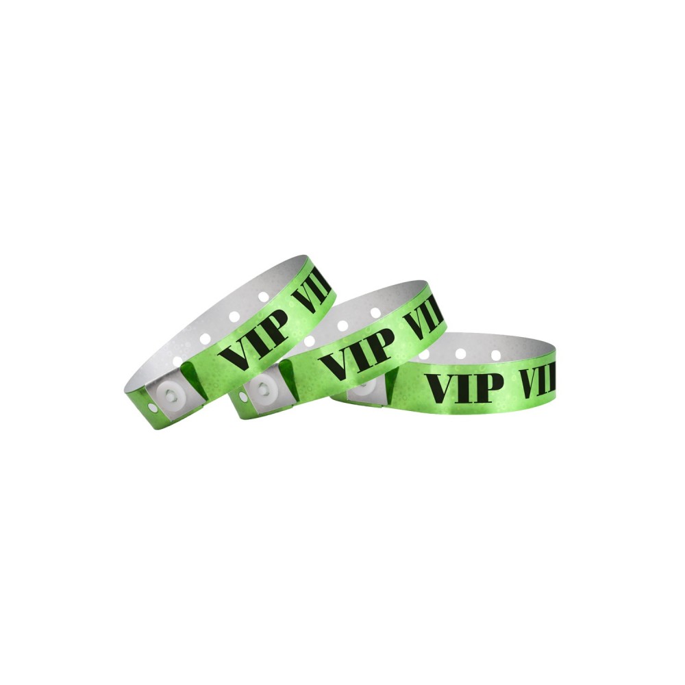 Logo Branded Plastic In-Stock Regular Design Holographic Wristbands Logo Branded Plastic In-Stock Regular Design Holographic Wristbands