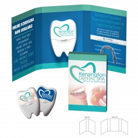 Logo Branded Awareness Tek Booklet with Dental Floss  Logo Branded Awareness Tek Booklet with Dental Floss