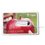 Custom "Happy Checkup" 44 Yard Credit Card Size Dental Floss Dispenser w/Mirror & Pouch