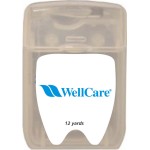 Promotional Freshmint DENTAL FLOSS with tooth shaped Custom Logo Decal