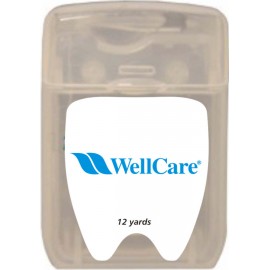 Promotional Freshmint DENTAL FLOSS with tooth shaped Custom Logo Decal