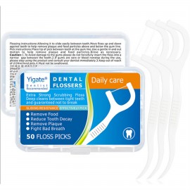50pcs Dental Floss Picks with Logo