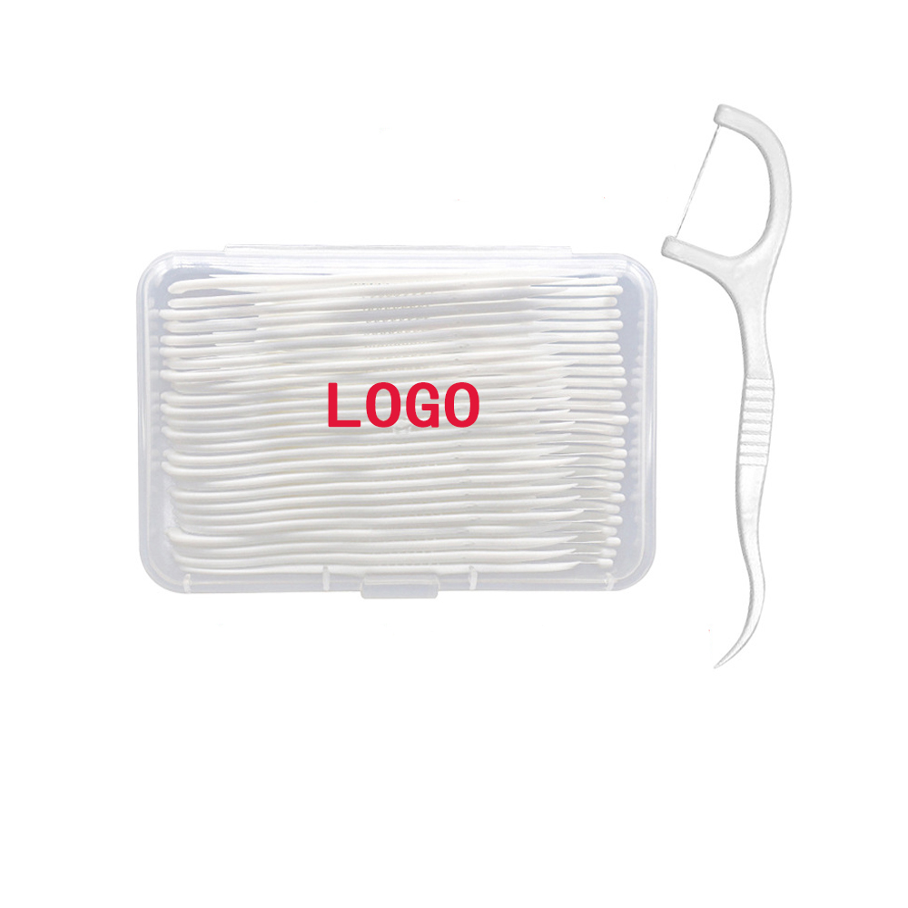 Logo Branded Portable Dental Floss With Box (50 pcs)