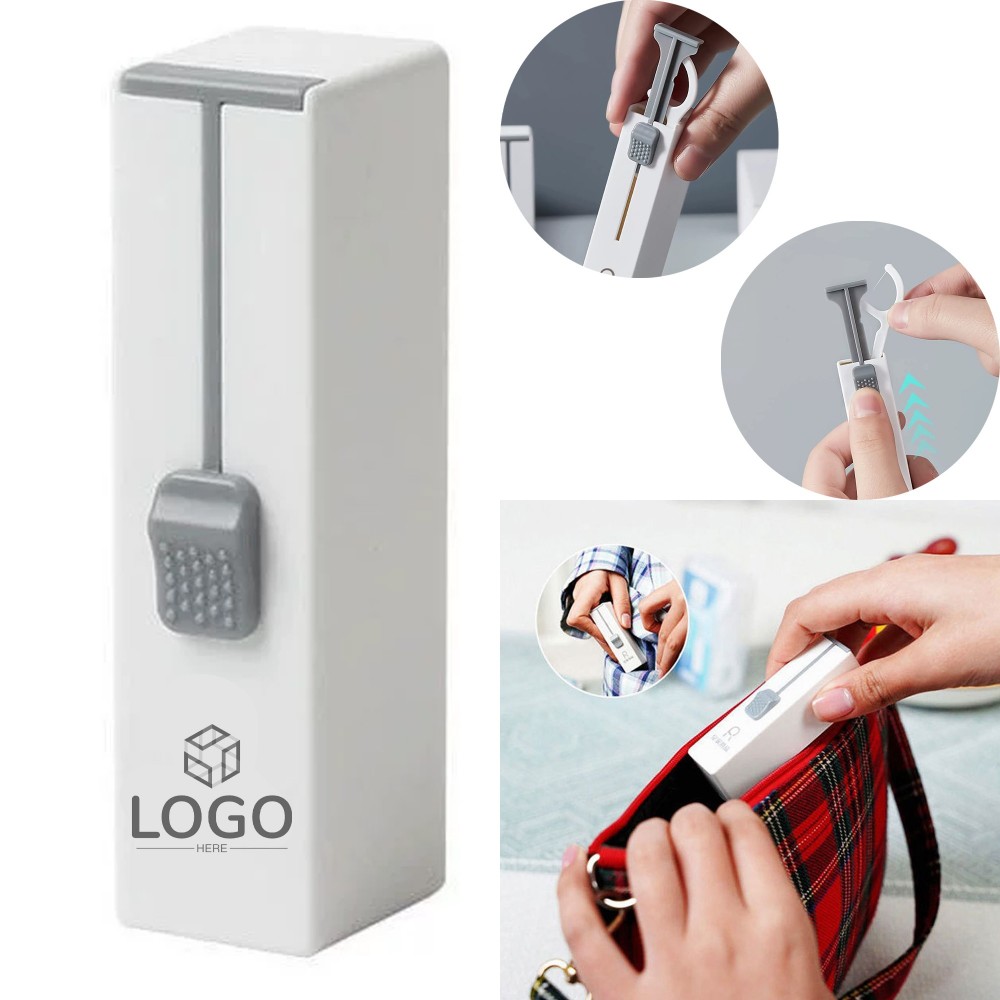 Portable And Refillable Dental Floss Pick Storage Container with Logo Portable And Refillable Dental Floss Pick Storage Container with Logo