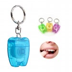 Custom Imprinted Tooth Shaped Dental Floss with Keychain