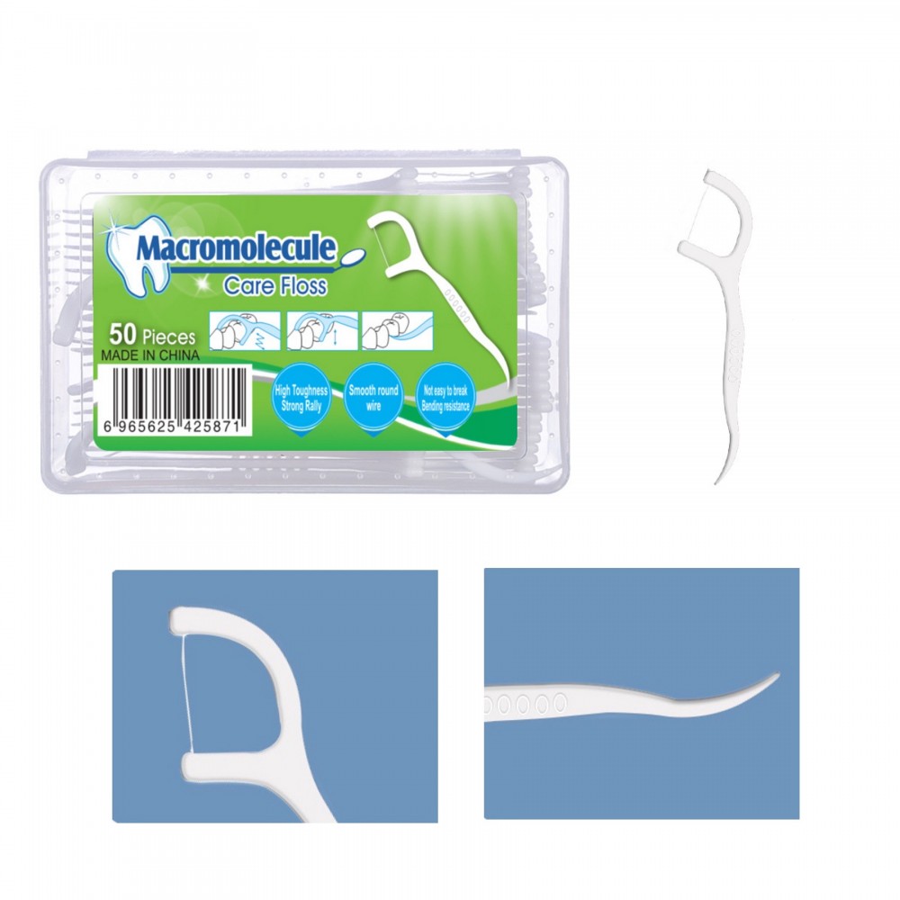 Custom Printed 50 pcs Household Dental Floss Sticks Custom Printed 50 pcs Household Dental Floss Sticks