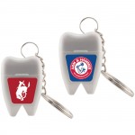 Logo Branded Tooth Shaped Dental Floss Key Chain
