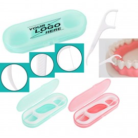 Portable Dental Floss Picks 10 Pack with Logo