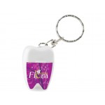 Tooth Shaped Dental Floss With Key Chain with Logo