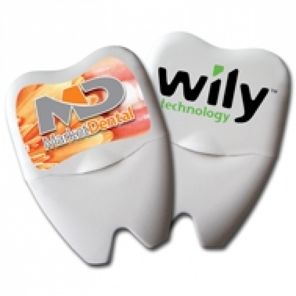 Logo Branded Large Tooth Shaped Dental Floss Logo Branded Large Tooth Shaped Dental Floss