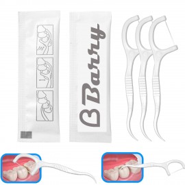 Custom White Individually Packaged Dental Floss Sticks