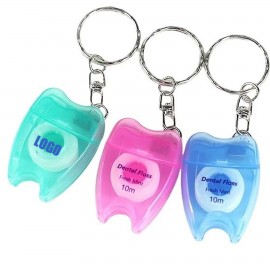 Tooth Shape Dental Floss Keychain with Logo