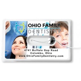 "Happy Checkup" 44 Yard Credit Card Size Dental Floss Dispenser w/Mirror & Pouch (Overseas) with Logo  "Happy Checkup" 44 Yard Credit Card Size Dental Floss Dispenser w/Mirror & Pouch (Overseas) with Logo