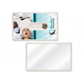Promotional Credit Card Style Dental Floss with Mirror