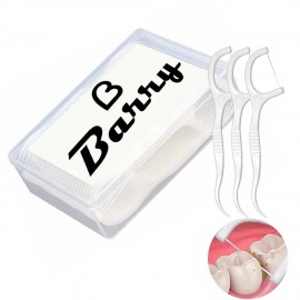 50 Pcs/Box Dental Floss Sticks with Logo  50 Pcs/Box Dental Floss Sticks with Logo
