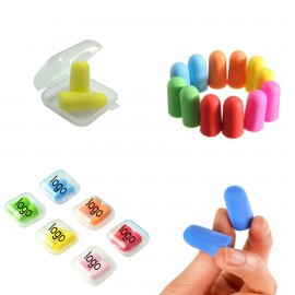 Soft Foam Earplug With Case with Logo