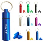 Customized Aluminum Keychain Earplug Kit